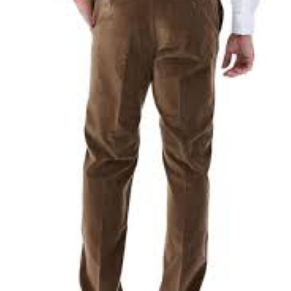 NWT LINEA UOMO 40/30L Men's Single Pleat Corduroy Pockets  Chocolate Brown Pants - Picture 9 of 10